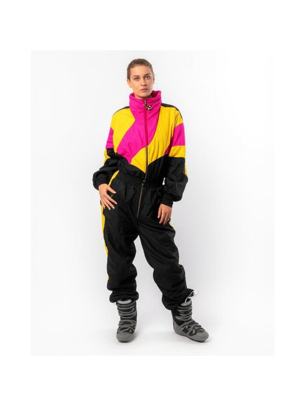 GOAT Ski Suit Womens 8  80s 90s Vintage Colorblock